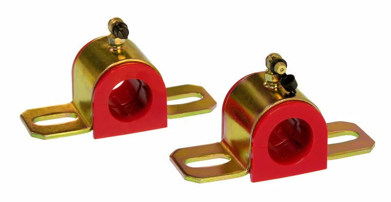 Prothane 19-1215, Universal 90 Deg Greasable Sway Bar Bushings - 27MM - Type B Bracket - Red