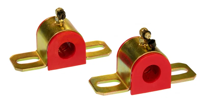 Prothane 19-1206, Universal 90 Deg Greasable Sway Bar Bushings - 13/16in - Type B Bracket - Red