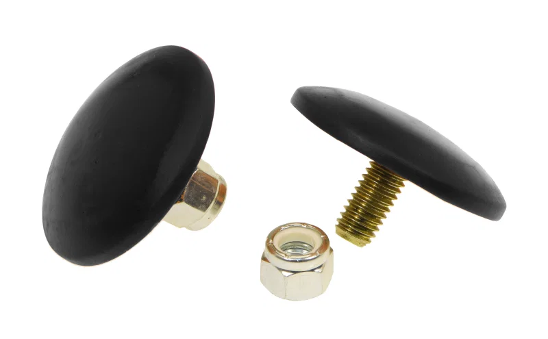 Prothane 19-1319-BL, Universal Bump Stop 3/8X2 Ultra Thin Button - Black
