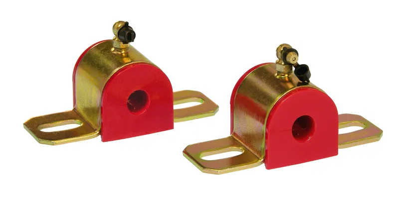 Prothane 19-1202, Universal 90 Deg Greasable Sway Bar Bushings - 9/16in - Type B Bracket - Red