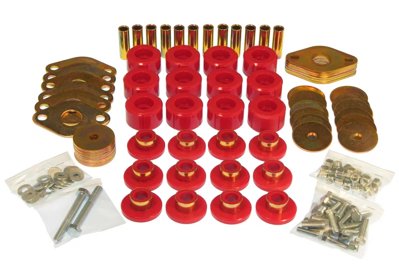 Prothane 1-117, 07-11 Jeep Wrangler JK 4DR Body Mount Kit - Red