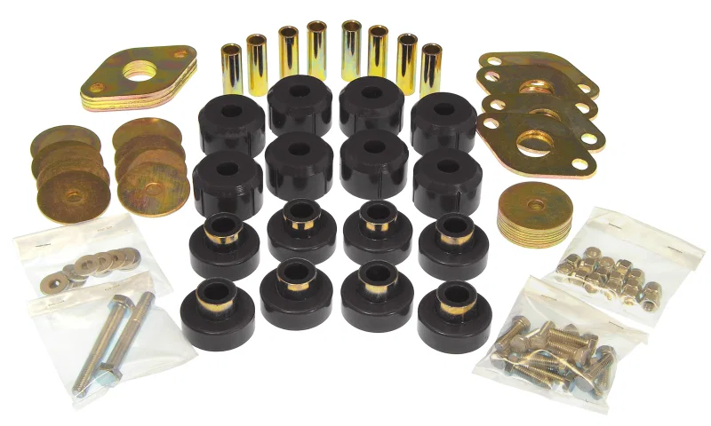 Prothane 1-118-BL, 07-11 Jeep Wrangler JK 2DR Body Mount Kit - Black