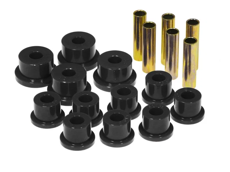 Prothane 17-1002-BL, Suzuki Samurai Spring & Shackle Bushings (Aftermarket Shackles) - Black