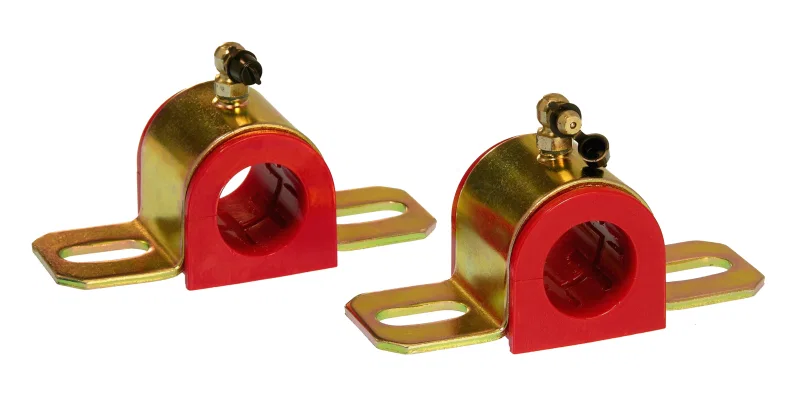 Prothane 19-1221, Universal 90 Deg Greasable Sway Bar Bushings - 1 1/16in - Type B Bracket - Red