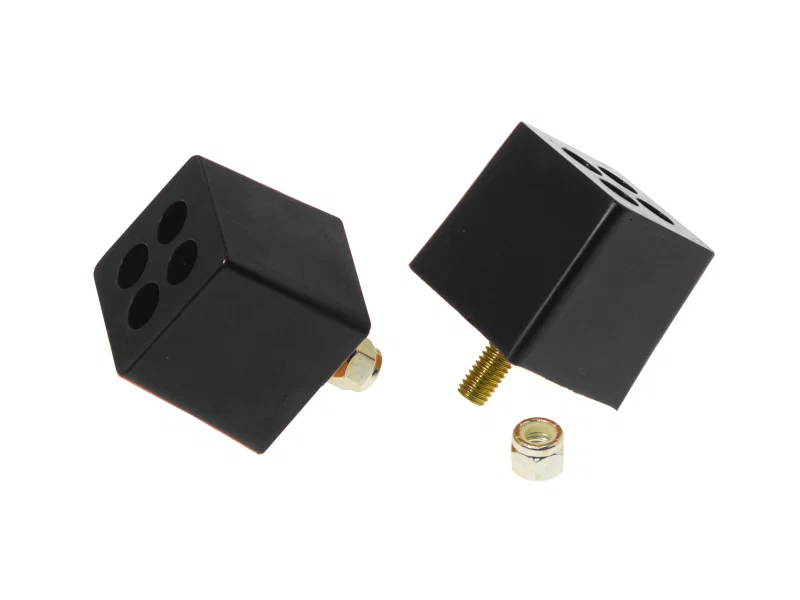 Prothane 19-1305-BL, Universal Bump Stop 2X2X2 W 3/8in Stud - Black