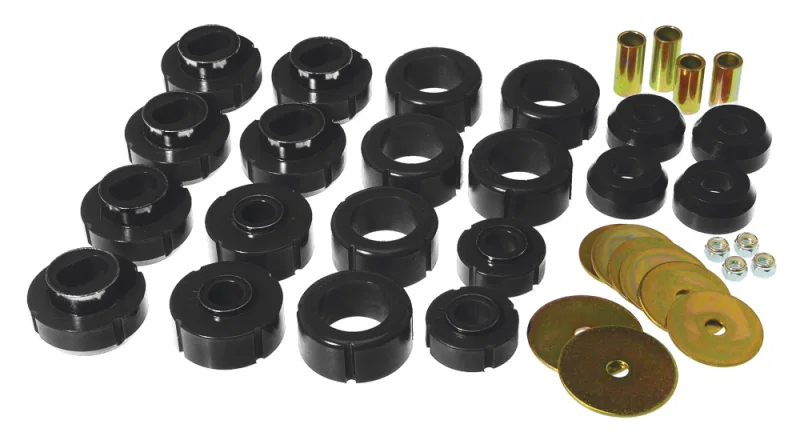 Prothane 7-110-BL, 81-91 Chevy K10 Blazer Body Mount Kit - Black