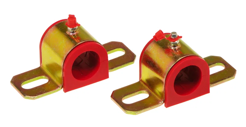 Prothane 19-1178, Universal Greasable Sway Bar Bushings - 1 1/8in - Type B Bracket - Red