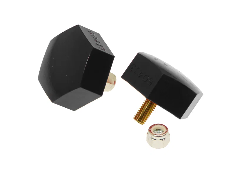 Prothane 19-1320-BL, Universal Bump Stop 7/8 X 2 1/4in Dia. Hex - Black