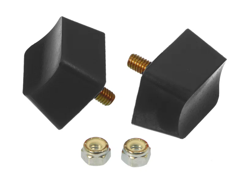 Prothane 19-1302-BL, Universal Bump Stop 1X1 3/4X1 7/16 Crvd Top - Black