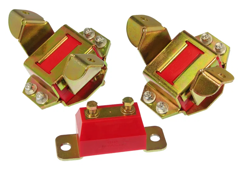 Prothane 6-1905, Ford Motor & Trans Mount Kit - Red