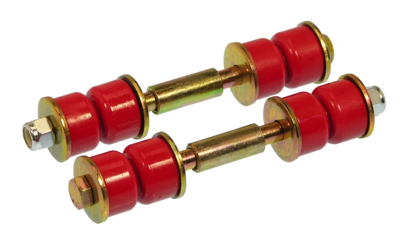 Prothane 19-402, Universal End Link Set - 3in Mounting Length - Red