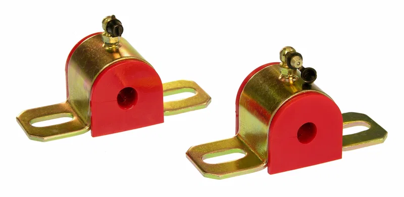 Prothane 19-1201, Universal 90 Deg Greasable Sway Bar Bushings - 1/2in - Type B Bracket - Red