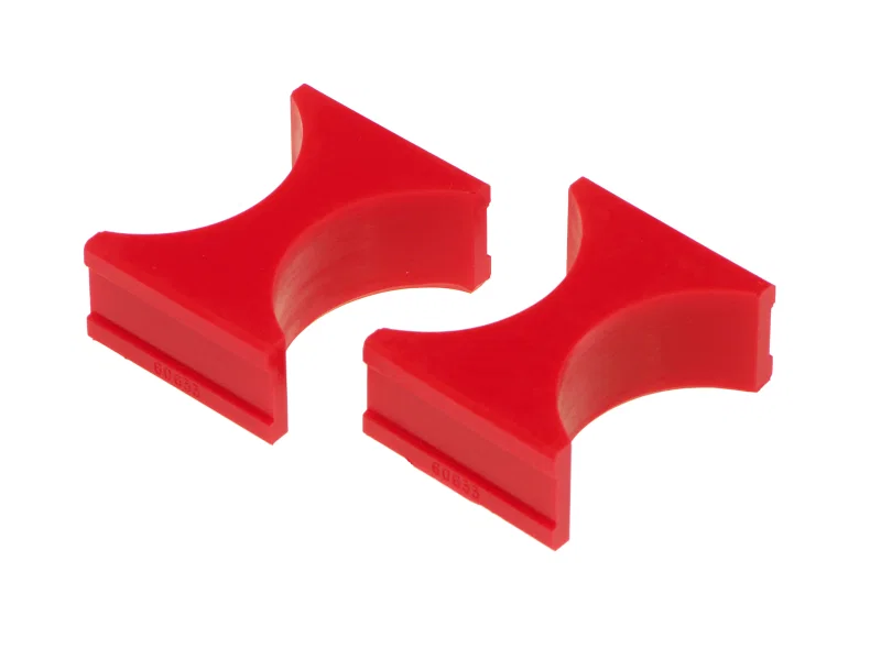 Prothane 19-1722, Universal Shock Reservoir Mounts - 2.5/2.5 Diameter - Red