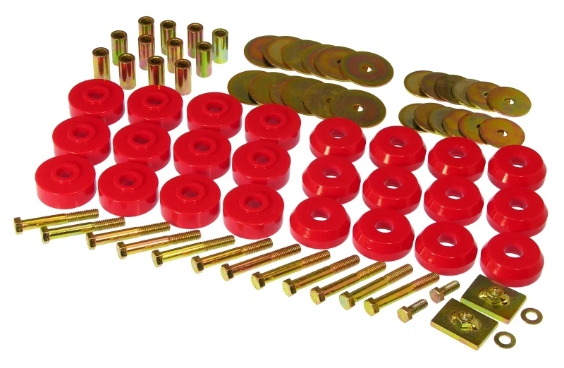 Prothane 7-145, Chevy Conv Impala / Belair Body Mount Kit - Red