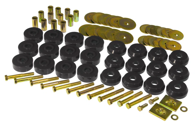 Prothane 7-145-BL, Chevy Conv Impala / Belair Body Mount Kit - Black