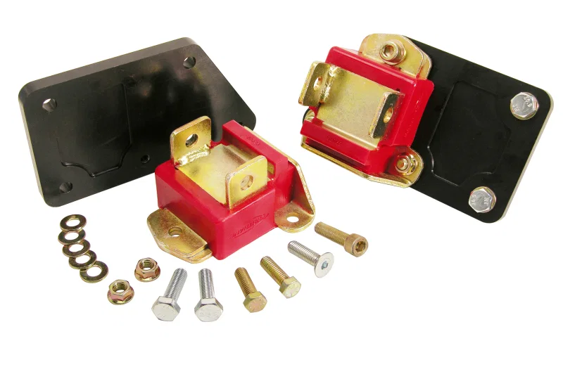 Prothane 7-520, Chevy LS1 Motor Mount Adapter Kit - Type B - Red