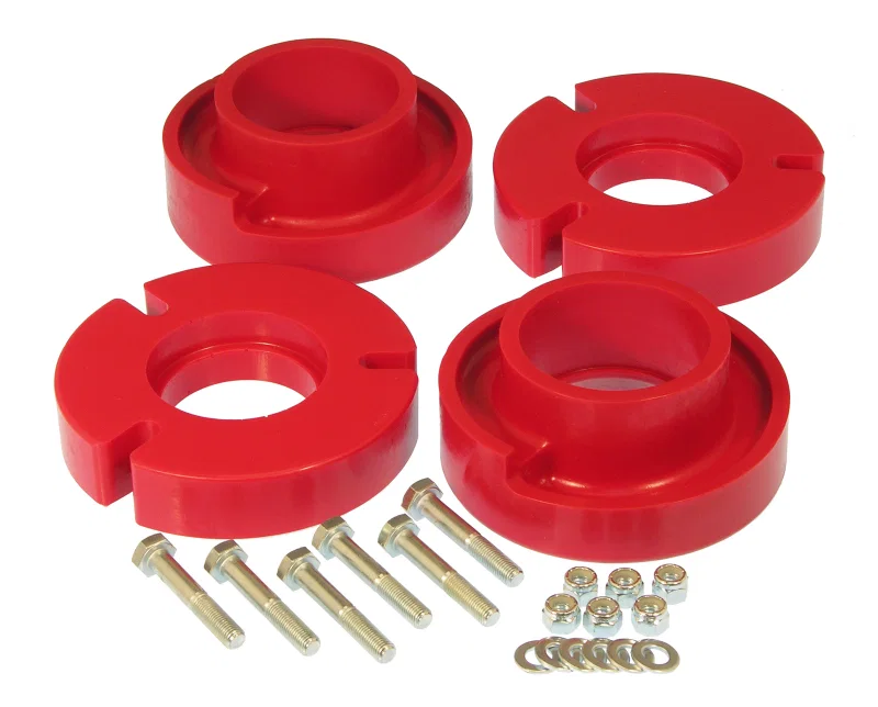 Prothane 6-1710, 04+ Ford F150 Front Coil Spring 2.5in Lift Spacer - Red