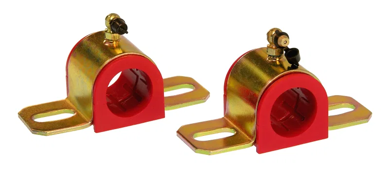 Prothane 19-1218, Universal 90 Deg Greasable Sway Bar Bushings - 30MM - Type B Bracket - Red