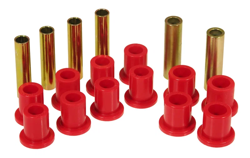 Prothane 4-1007, Dodge Dakota Rear Spring & Shackle Bushings - Red