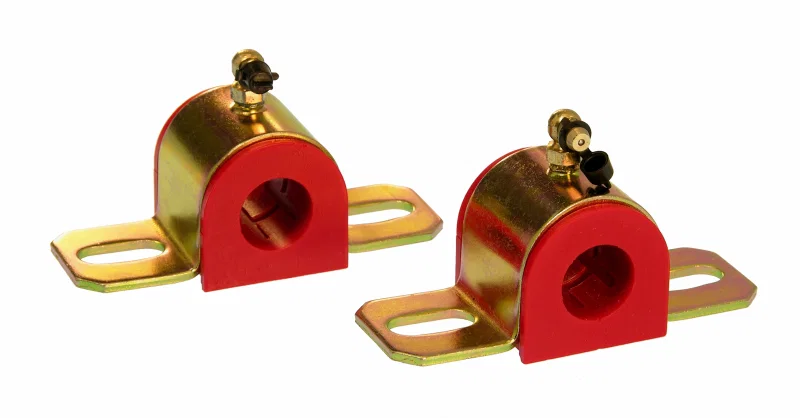 Prothane 19-1207, Universal 90 Deg Greasable Sway Bar Bushings - 7/8in - Type B Bracket - Red