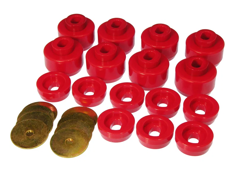 Prothane 7-141, 99-06 Chevy Silverado 2/4wd Body Mounts - Red
