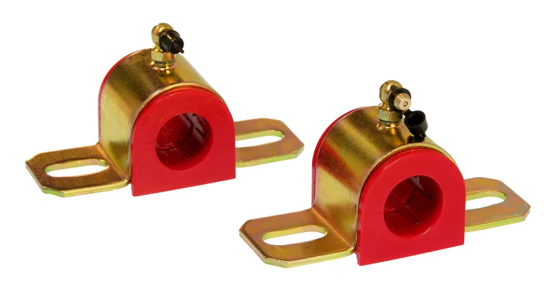 Prothane 19-1213, Universal 90 Deg Greasable Sway Bar Bushings - 25MM - Type B Bracket - Red