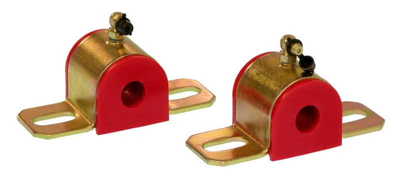 Prothane 19-1203, Universal 90 Deg Greasable Sway Bar Bushings - 5/8in - Type B Bracket - Red