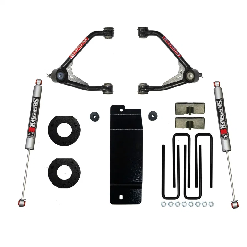 Skyjacker C14350PAM, 14-16 GM 1500 4WD (w/Alum or Steel UCA) 3.5-4in UCA Lift Kit w/Rear Monotube M9500 Shocks