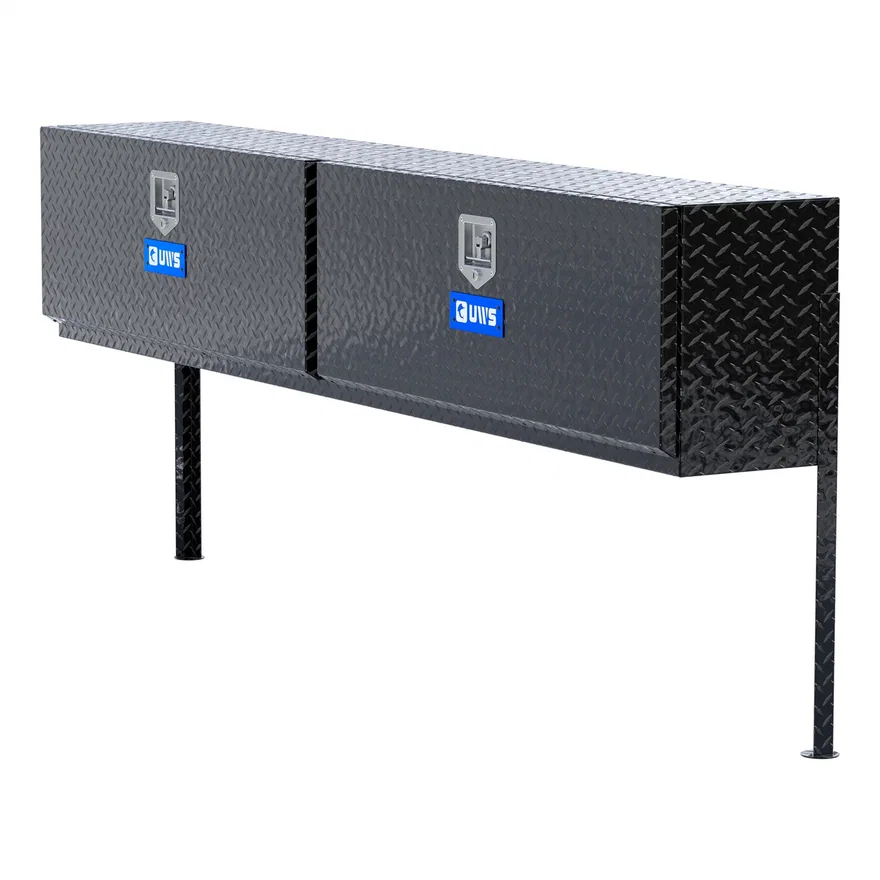 UWS TBTS-90-BLK, Gloss Black Aluminum 90" Double-Door Topside Truck Tool Box