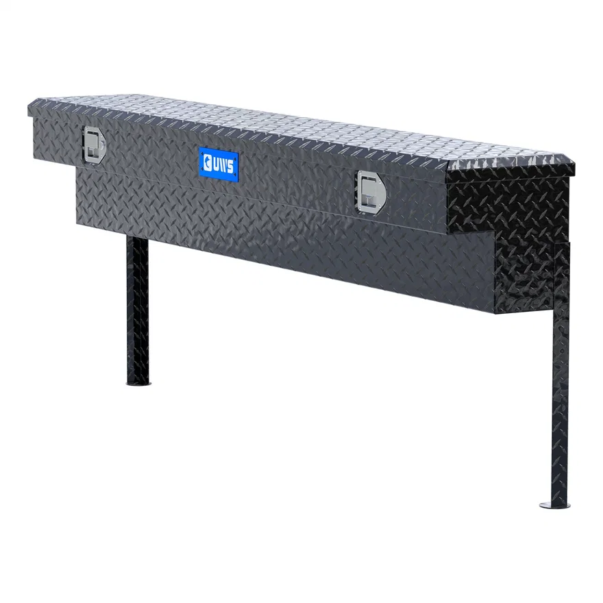 UWS EC30142, Gloss Black Aluminum 72" Truck Side Tool Box (Heavy Packaging)