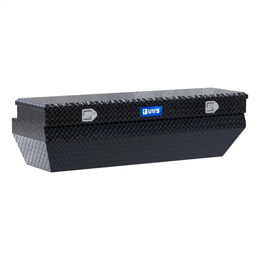 UWS EC20382, Gloss Black Aluminum 62" Wedged Angled Utility Chest Box (Heavy Packaging)