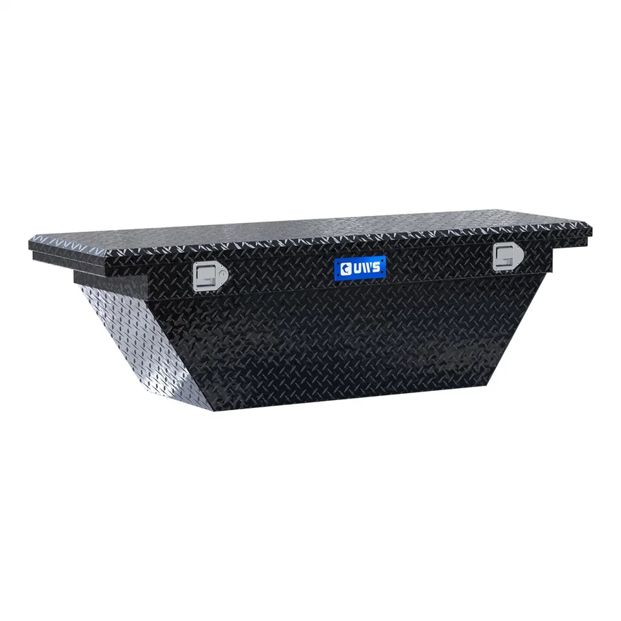 UWS TBSD-63A-LP-BLK, Gloss Black 63" Deep Angled Truck Tool Box, Low Profile (LTL Shipping Only)