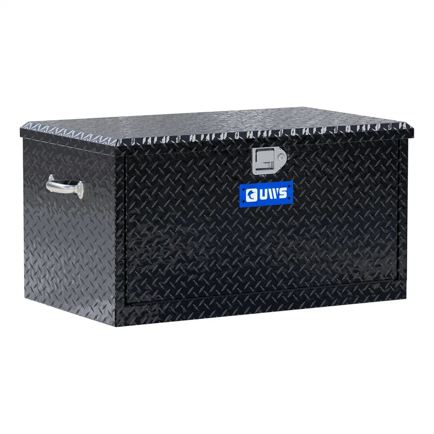 UWS TBC-38-DS-BLK, Gloss Black Aluminum 38" Utility Chest Box with Drawers