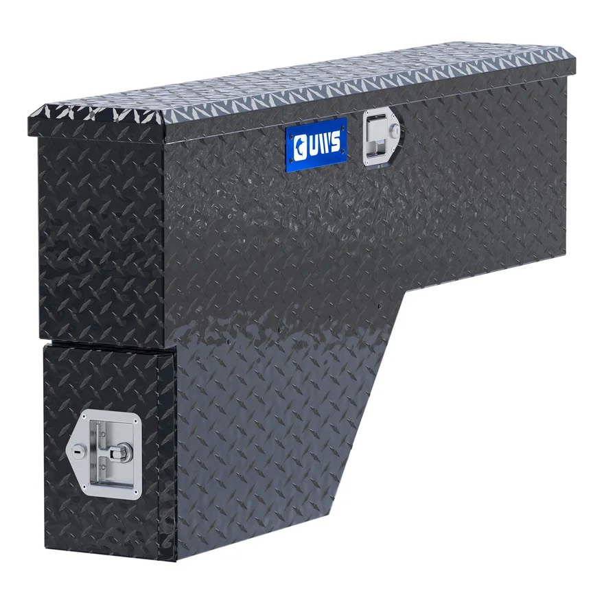 UWS FW-48-DS-P-BLK, Gloss Black Aluminum 48" Passenger Wheel Well Tool Box (LTL Shipping Only)