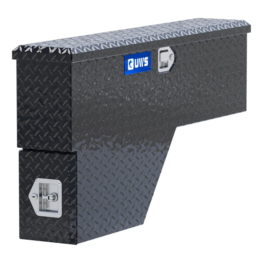UWS EC30032, Gloss Black Aluminum 48" Passenger-Side Wheel Well Tool Box (Heavy Packaging)