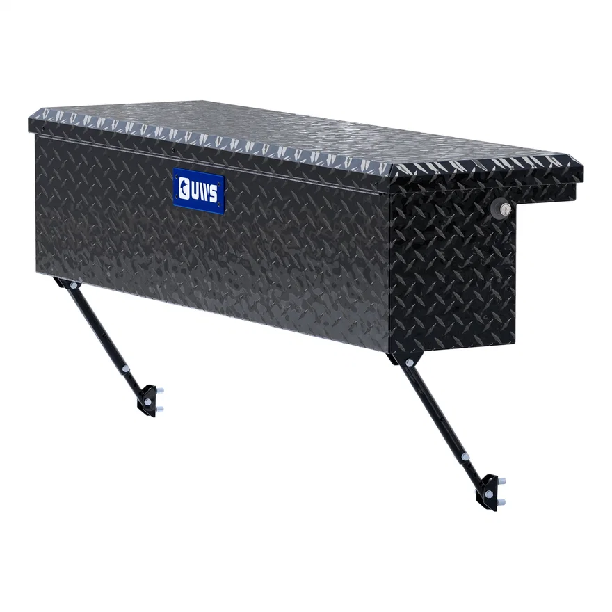 UWS EC30202-MK2, Gloss Black Aluminum 48" Truck Side Tool Box with Low Profile, Space-Saving Legs