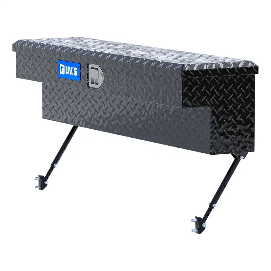 UWS EC30102-MK2, Gloss Black Aluminum 48" Truck Side Tool Box with Space-Saving Legs