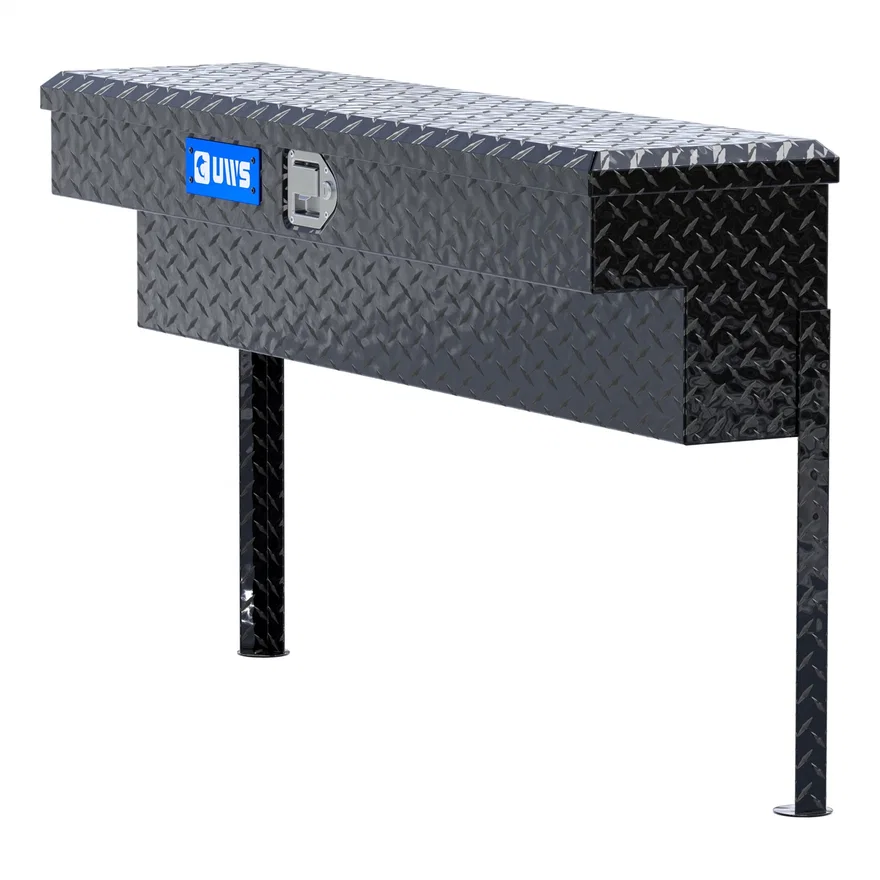 UWS TBSM-48-BLK, Gloss Black Aluminum 48" Truck Side Tool Box (LTL Shipping Only)