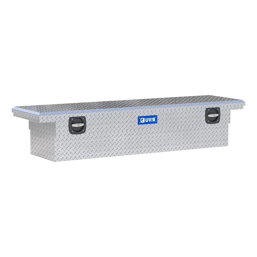 UWS EC10021, Bright Aluminum 72" Secure Lock Crossover Box with Low Profile (Heavy Packaging)