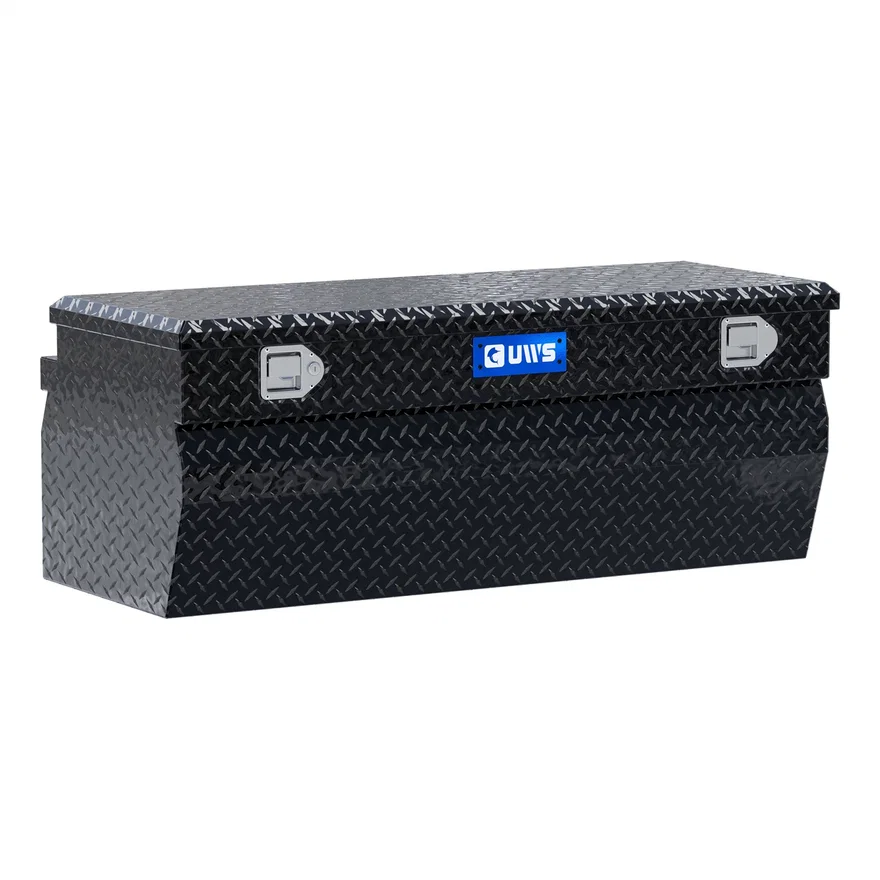 UWS EC20282, Gloss Black Aluminum 48" Wedge Utility Chest Box (Heavy Packaging)