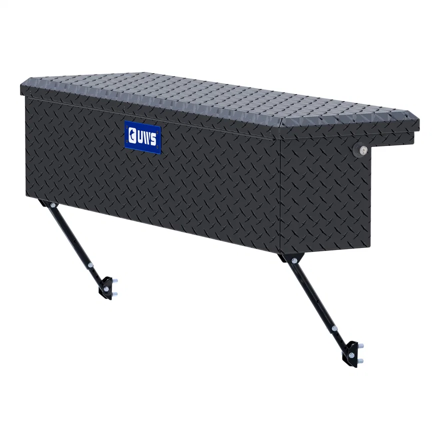UWS EC30203-MK2, Matte Black Aluminum 48" Truck Side Tool Box with Low Profile, Space-Saving Legs