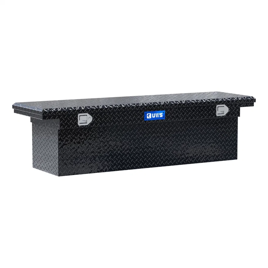 UWS TBSD-69-LP-BLK, Gloss Black Aluminum 69" Deep Truck Tool Box, Low Profile (LTL Shipping Only)