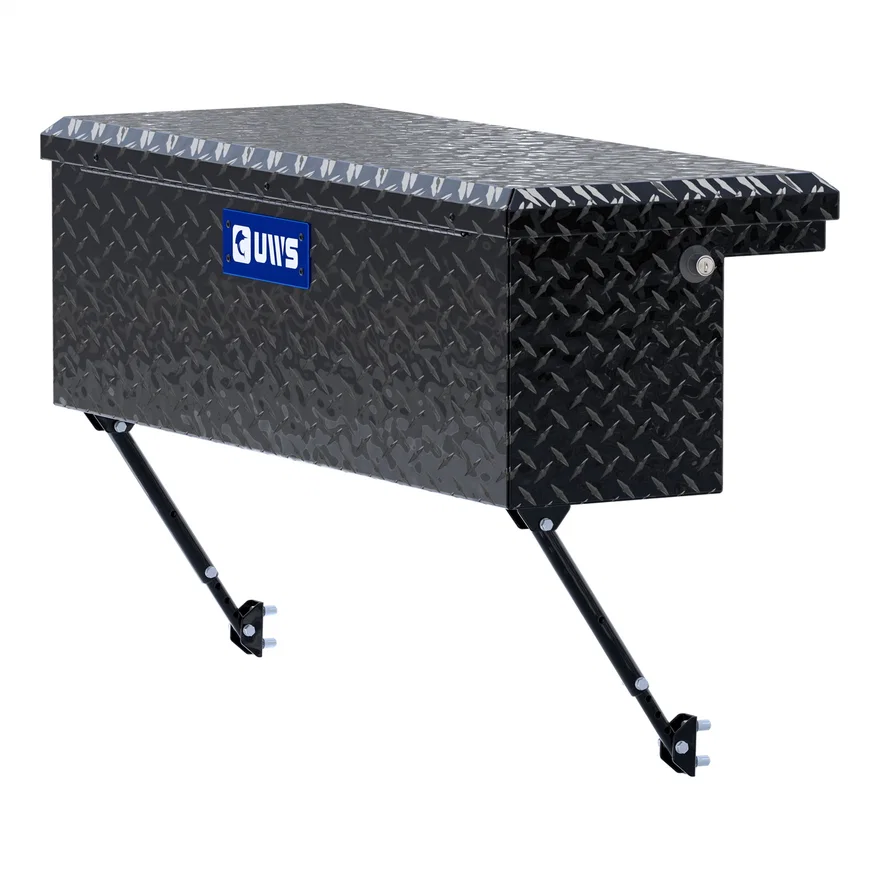 UWS EC30362-MK2, Gloss Black Aluminum 36" Truck Side Tool Box with Low Profile, Space-Saving Legs