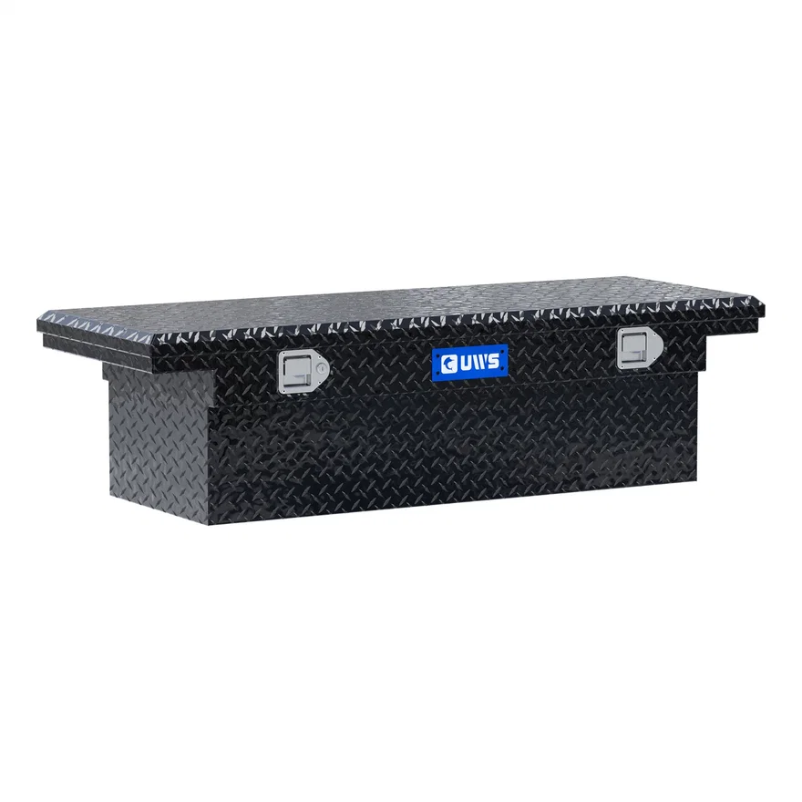 UWS TBS-54-LP-BLK, Gloss Black Aluminum 54" Truck Tool Box with Low Profile (LTL Shipping Only)