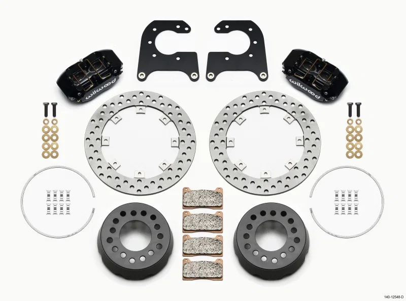 Wilwood 140-12548-D, Dynapro Lug Mount Single Rear Dynamic Kit SA Drilled 58-64 Olds/Pont 1/2in Studs
