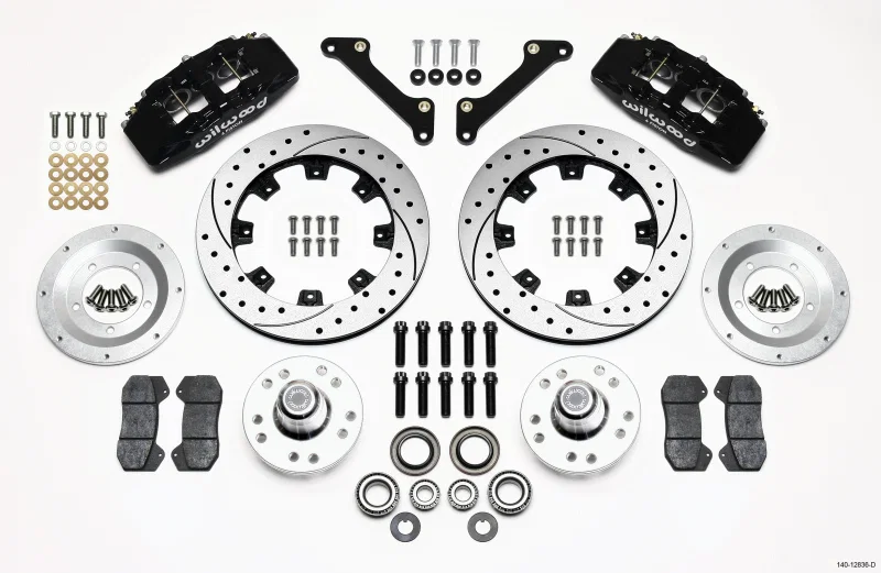 Wilwood 140-12836-D, Dynapro 6 Front Hub Kit 12.19in Drilled 79-81 Camaro