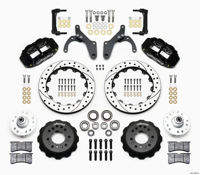 Wilwood 140-12460-D, Narrow Superlite 6R Front Hub Kit 12.88in Drilled 59-64 Chevy Impala / 63-64 Corvette