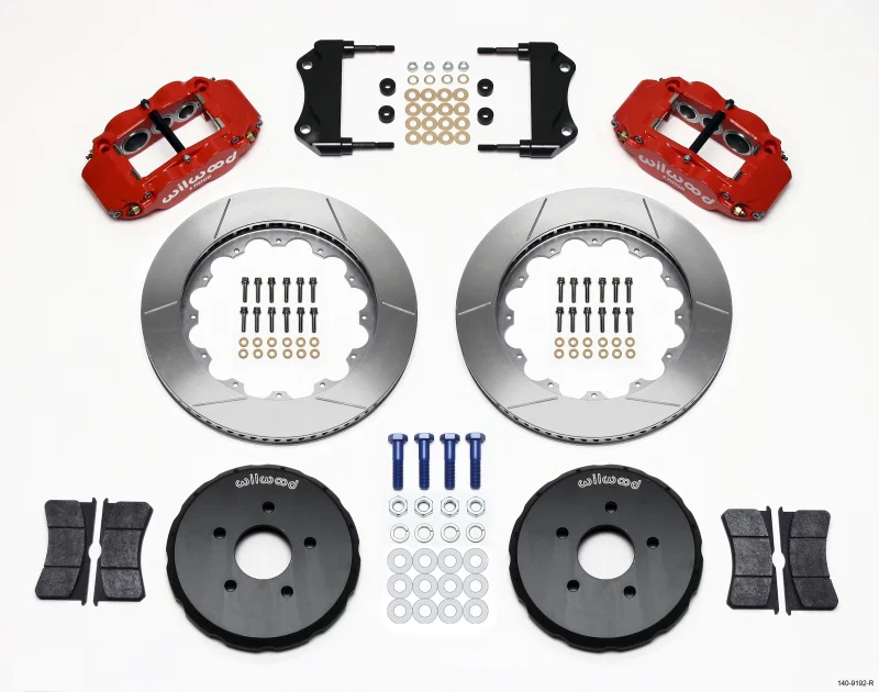 Wilwood 140-9192-R, Narrow Superlite 6R Front Hat Kit 14.00in Red Nissan 350Z/Fiti G35