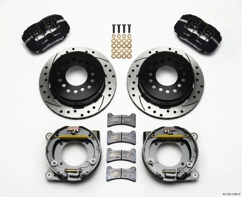 Wilwood 140-11385-D, Dynapro Low-Profile 11.00in P-Brake Kit Drilled Chevy C-10 2.42 Offset 5-lug