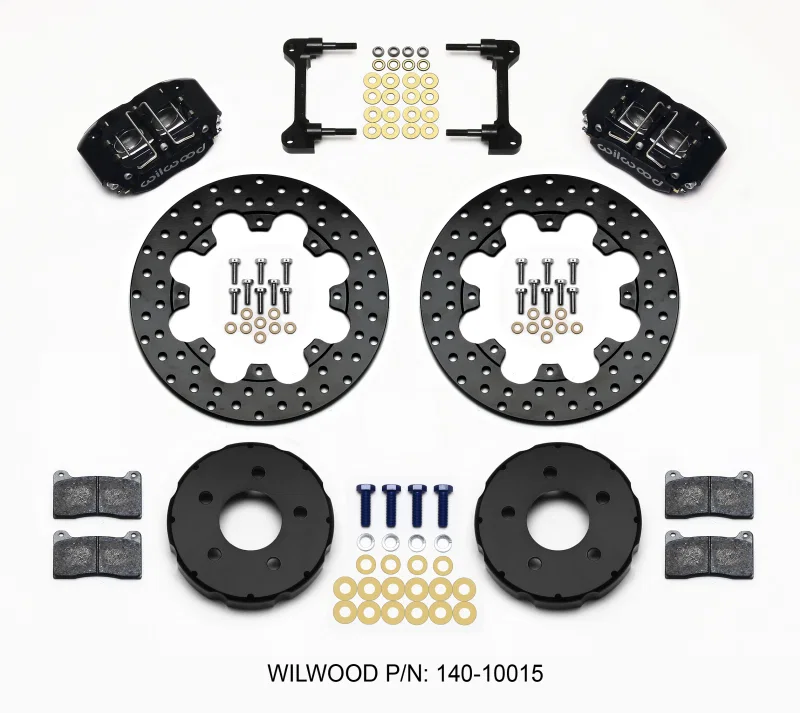Wilwood 140-10015-D, Dynapro Radial Front Drag Kit 11.75in Drilled 94-04 Mustang